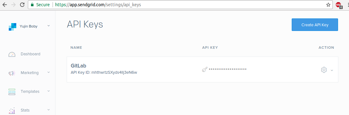 SendGrid API key