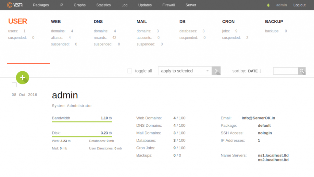 vestacp mail server setup