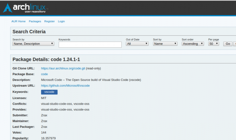 ArchLinux AUR
