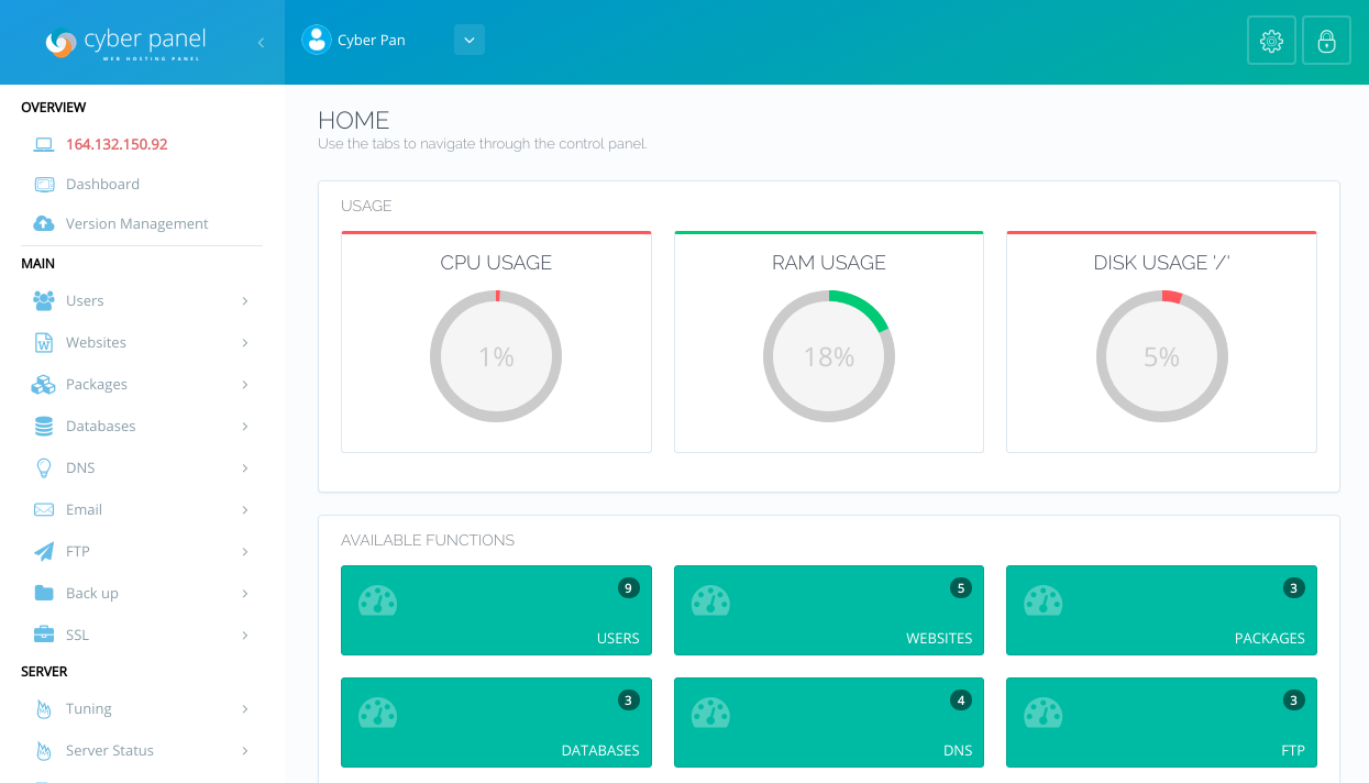 Install CyberPanel on CentOS 7