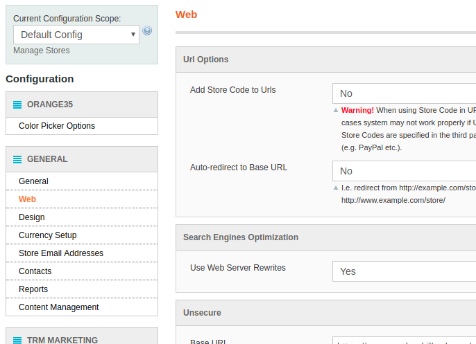 Magento Configuration