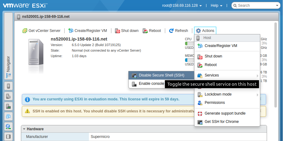 Установка и настройка vmware esxi 7