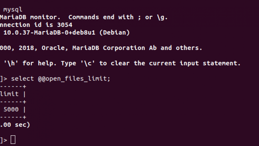 Mariadb open_files_limit