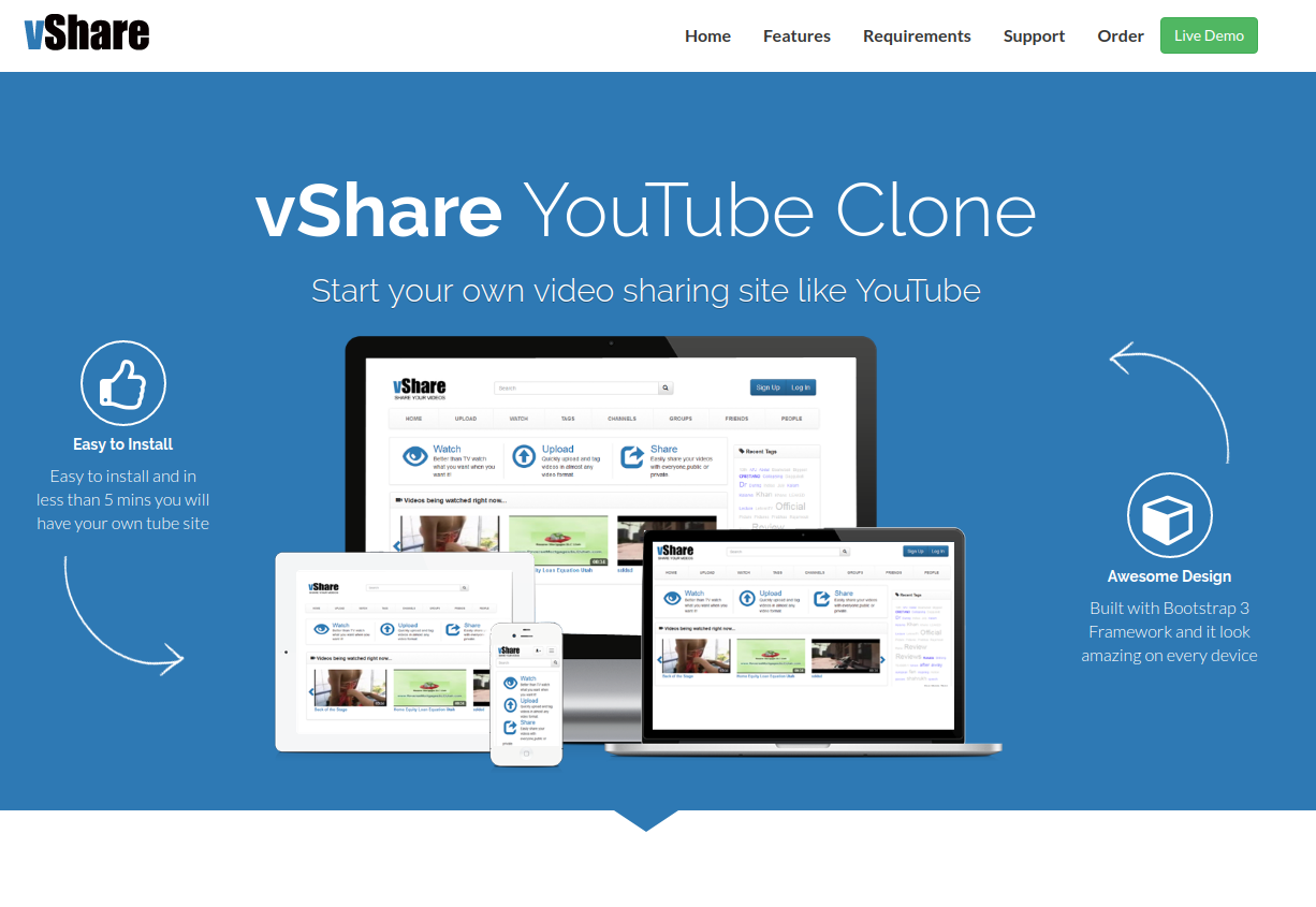Youtube clone script allow you to start your own video sharing web site lik...