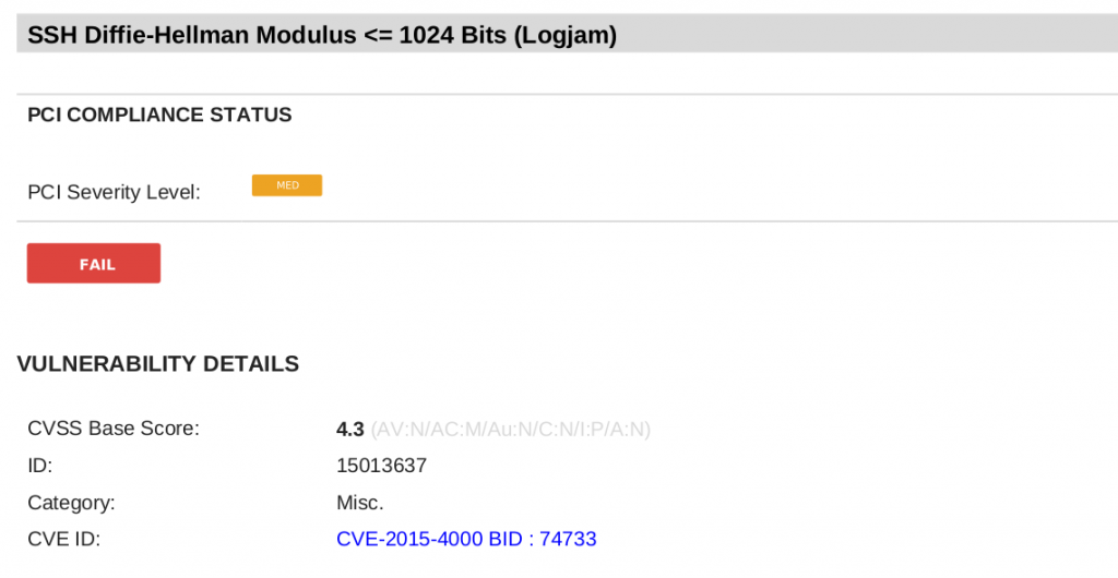 PCI COMPLIANCE SSH Diffie-Hellman Modulus - ServerOK