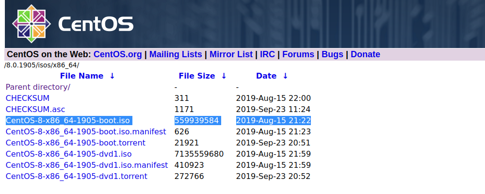 centos iso