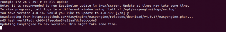 EasyEngine upgrade