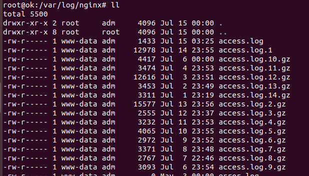 logrotate nginx access log