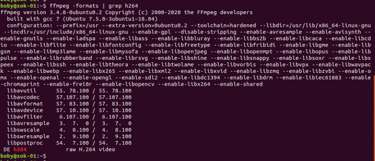 ubuntu ffmpeg check