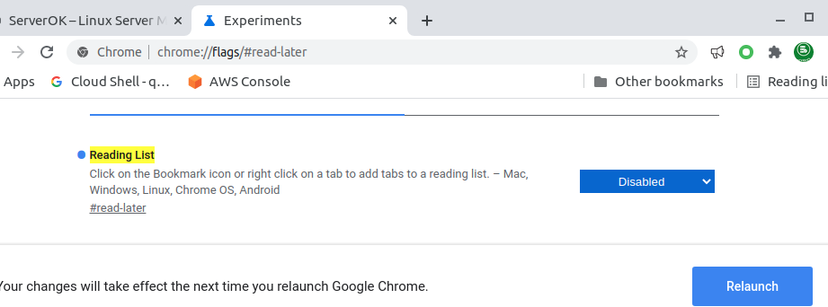 my reading list disappeared on chrome