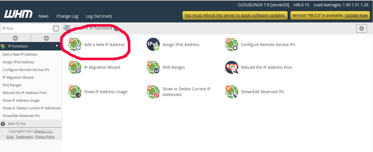 How To Add an Additional IP Address in cPanel Server