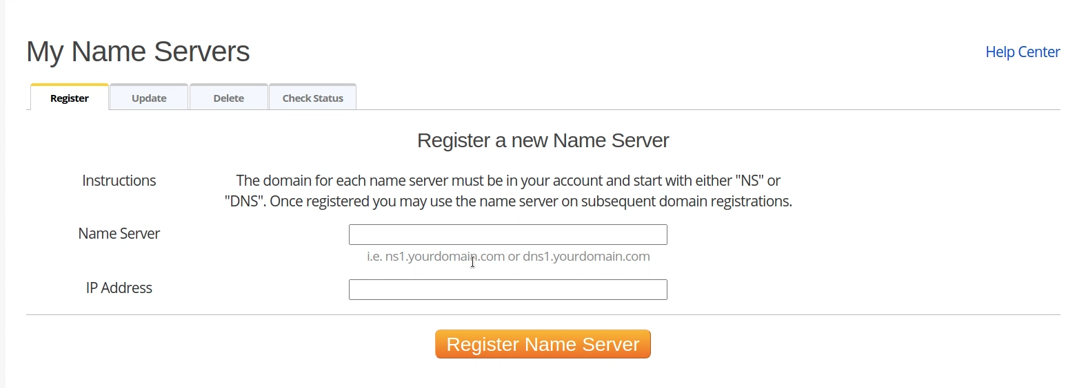 Creating Private Nameservers at Enom.com