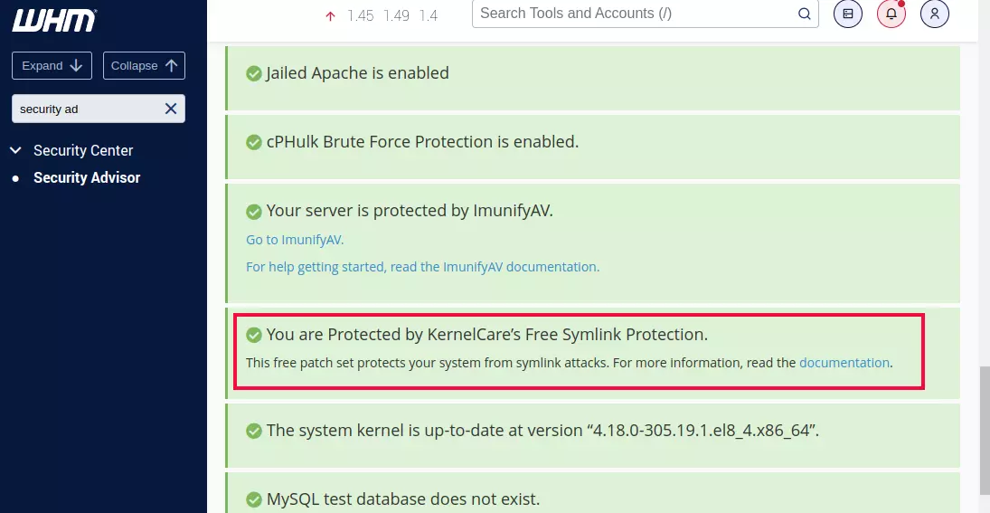 KernelCare’s Free Symlink Protection