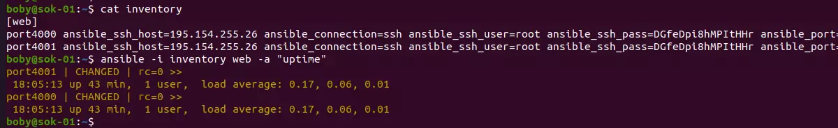 ansible 2 servers with different ports behind nat