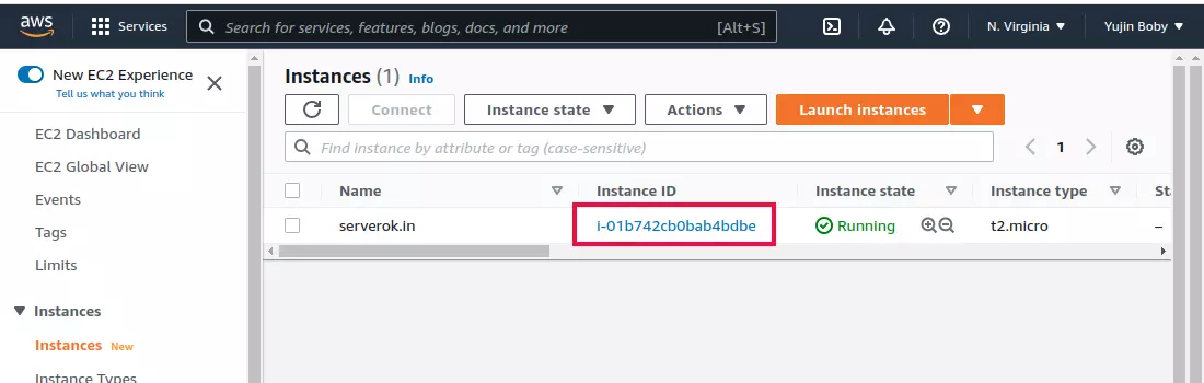 AWS EC2 instance ID