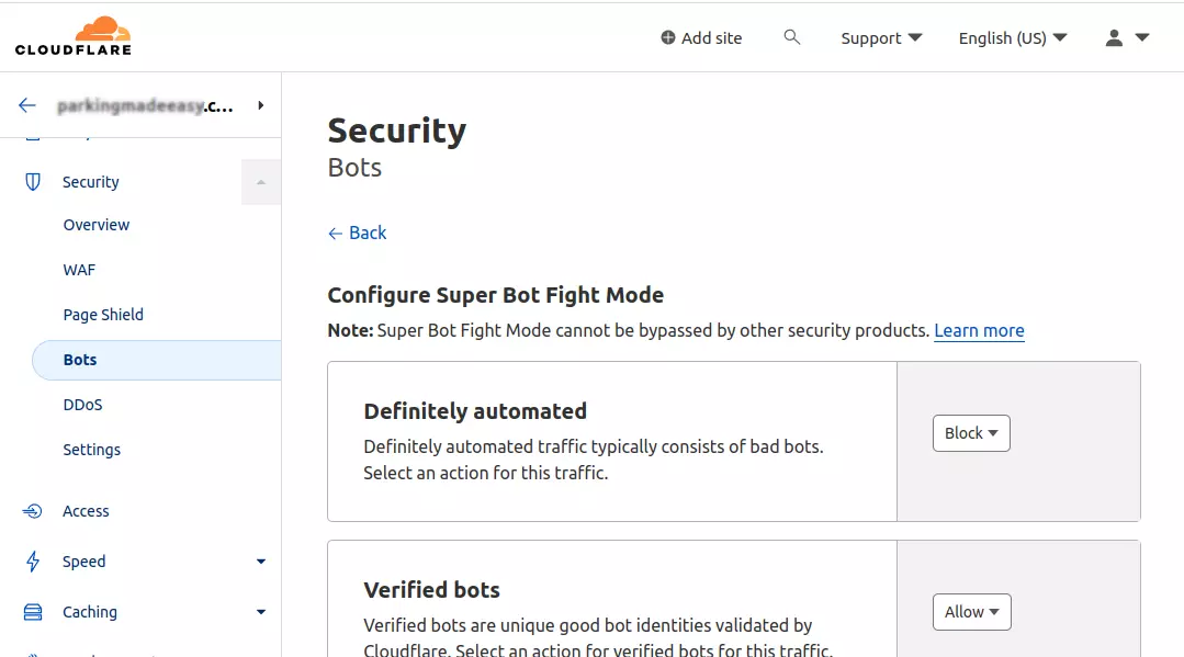 Cloudflare block bad bot