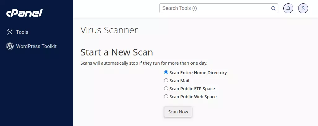 Cpanel Virus Scanner